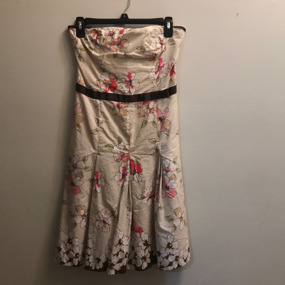 Retro flower print mini dress